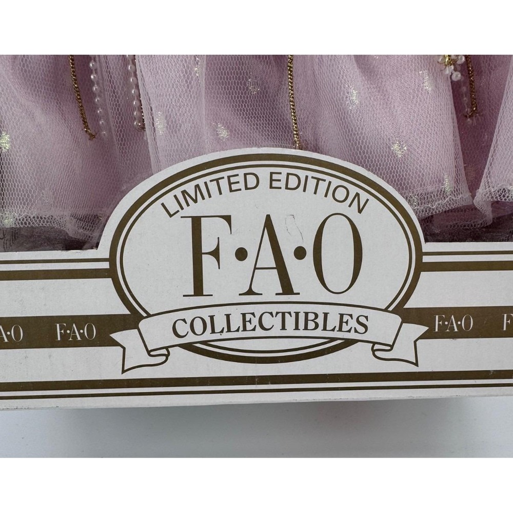 Rare Vintage 1997 FAO Schwarz Cinderella 12" Porcelain Doll NIB COA Disney Pink - Picture 13 of 17